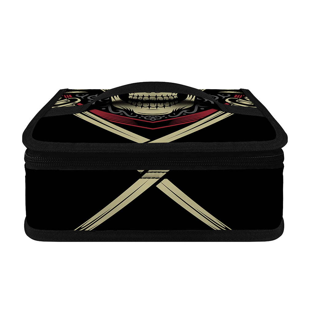 Samurai Warrior Skull Print Small Lunch Bag