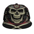 Samurai Warrior Skull Print Snapback Cap