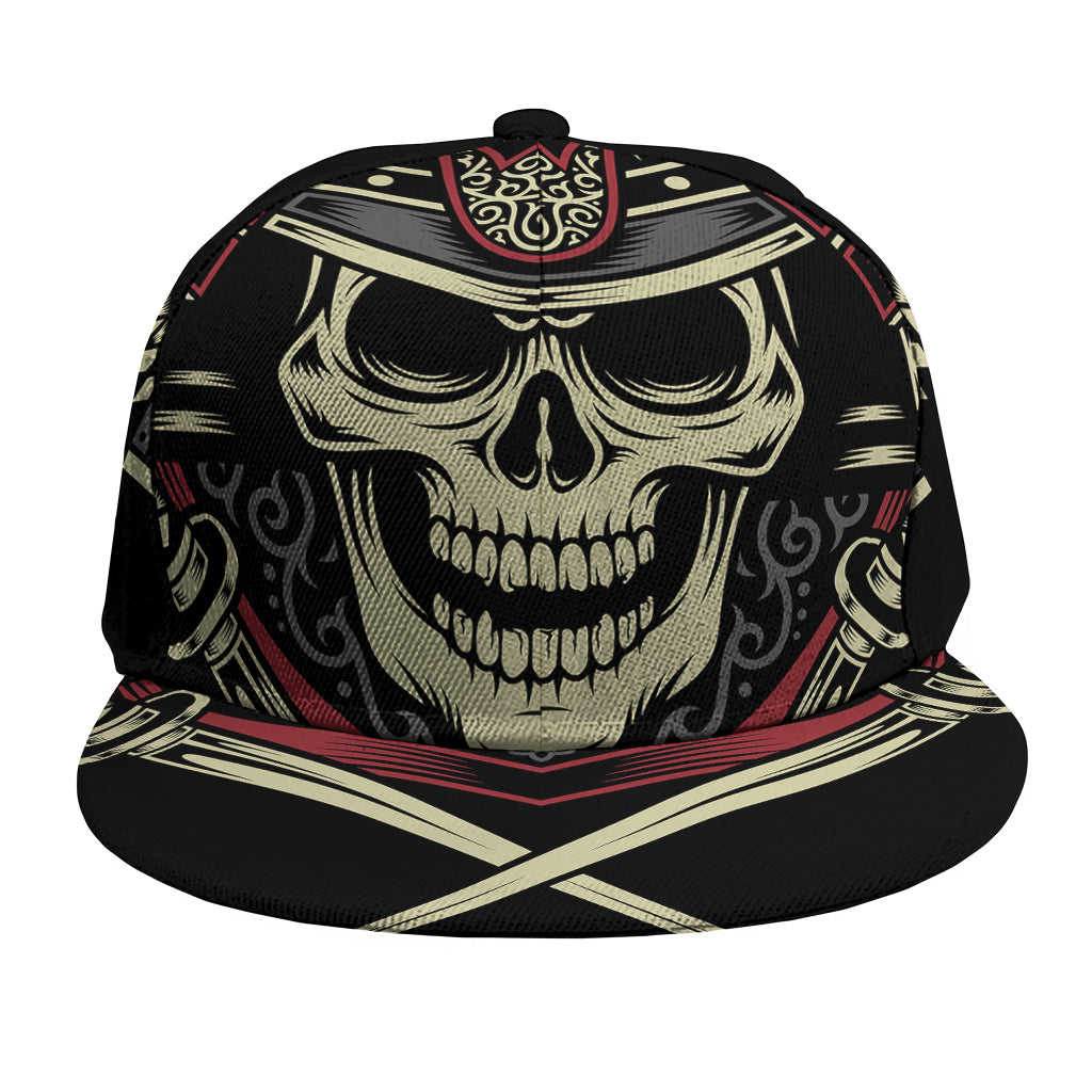 Samurai Warrior Skull Print Snapback Cap
