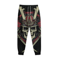 Samurai Warrior Skull Print Sweatpants