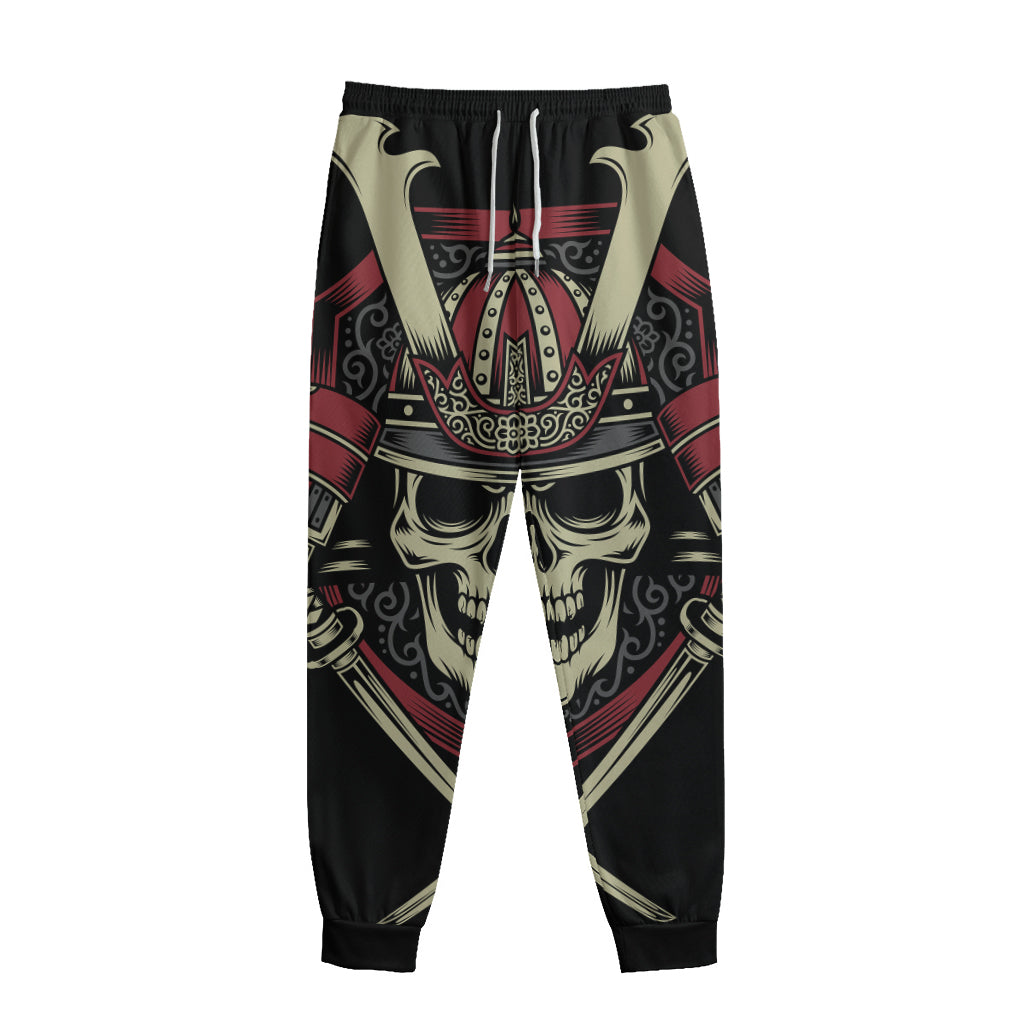 Samurai Warrior Skull Print Sweatpants