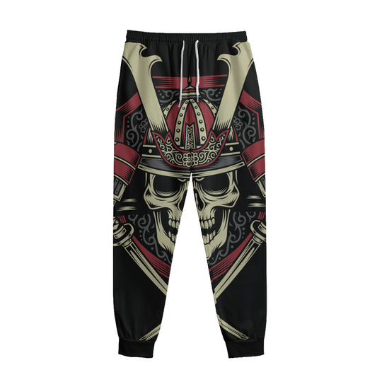Samurai Warrior Skull Print Sweatpants