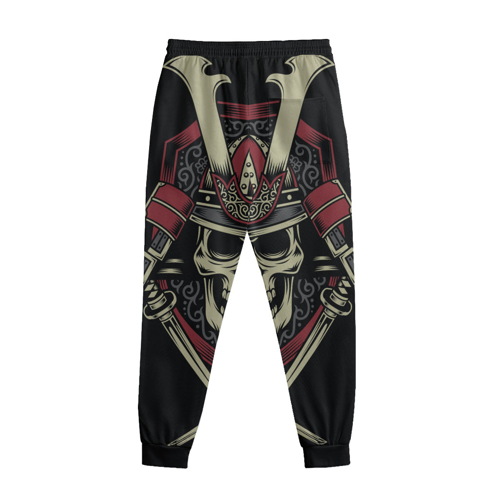 Samurai Warrior Skull Print Sweatpants