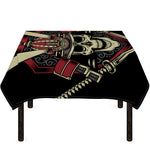 Samurai Warrior Skull Print Tablecloth