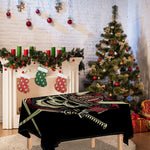 Samurai Warrior Skull Print Tablecloth
