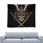 Samurai Warrior Skull Print Tapestry
