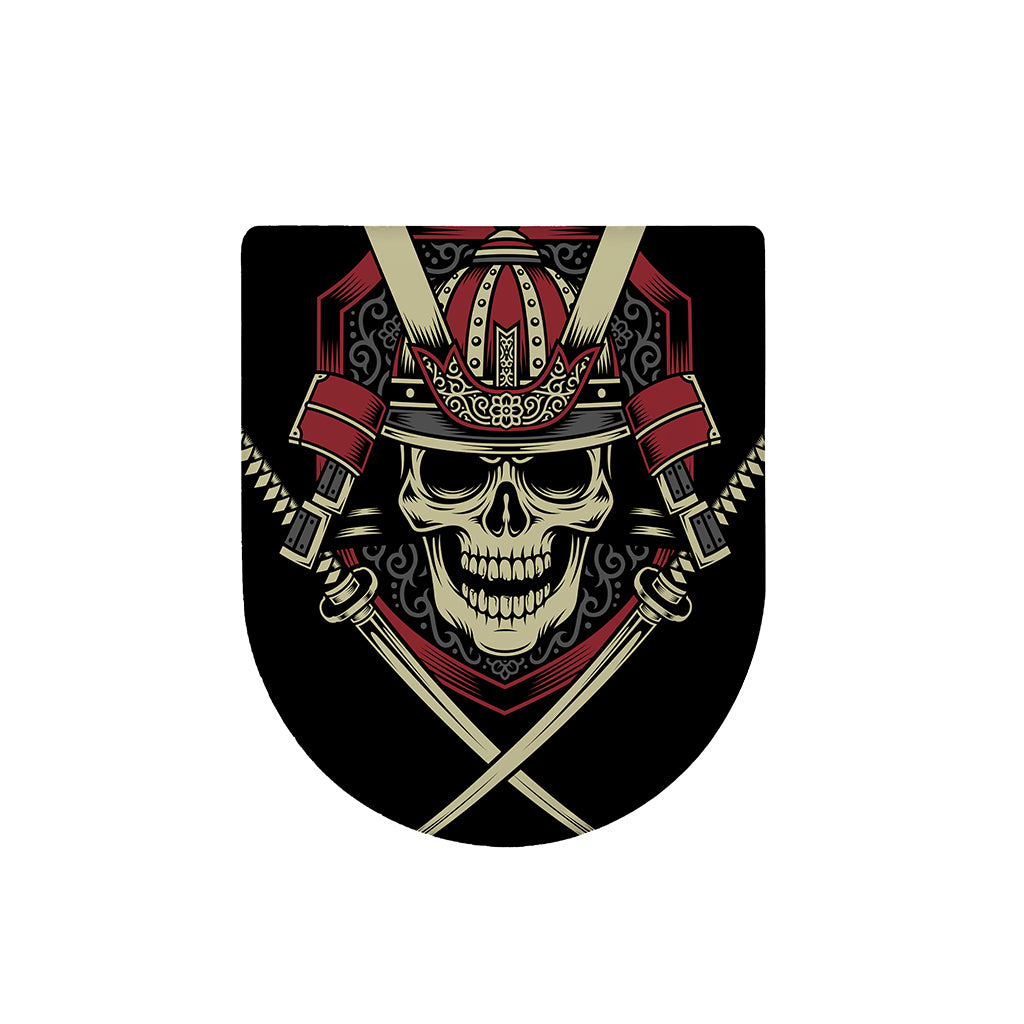 Samurai Warrior Skull Print Toilet Lid Cover