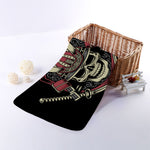 Samurai Warrior Skull Print Towel
