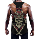 Samurai Warrior Skull Print Training Tank Top