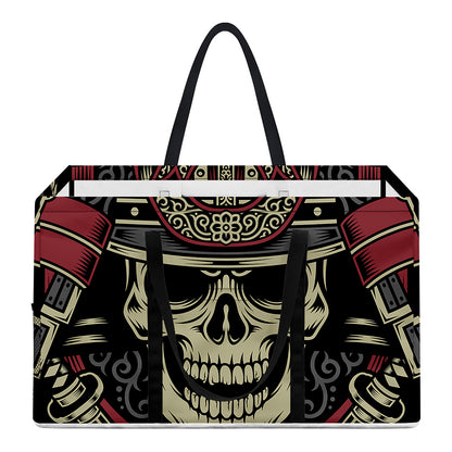 Samurai Warrior Skull Print Utility Tote Bag