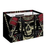 Samurai Warrior Skull Print Utility Tote Bag