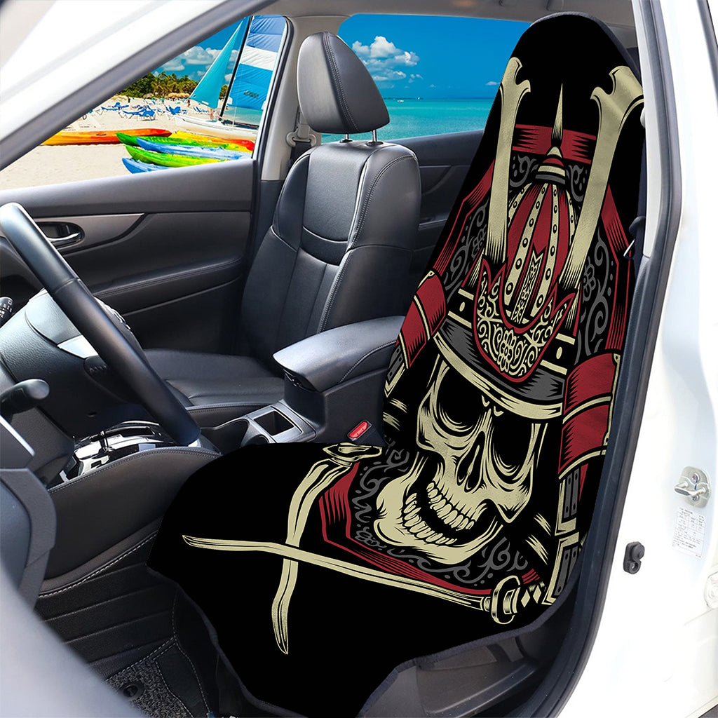Samurai Warrior Skull Print Waterproof Car Seat Cover