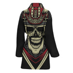 Samurai Warrior Skull Print Women's Bathrobe