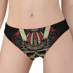 Samurai Warrior Skull Print Women's Panties