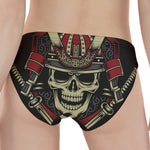 Samurai Warrior Skull Print Women's Panties