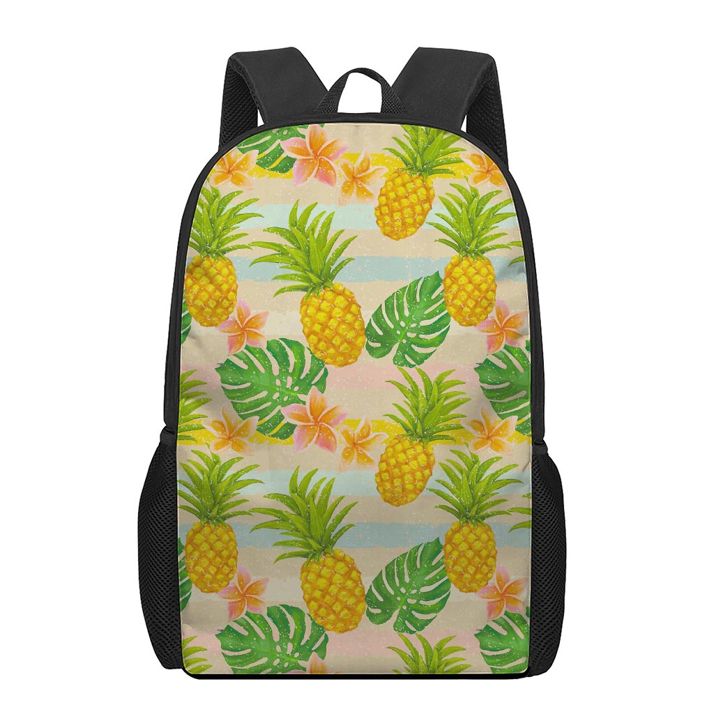 Sand Beach Pineapple Pattern Print 17 Inch Backpack