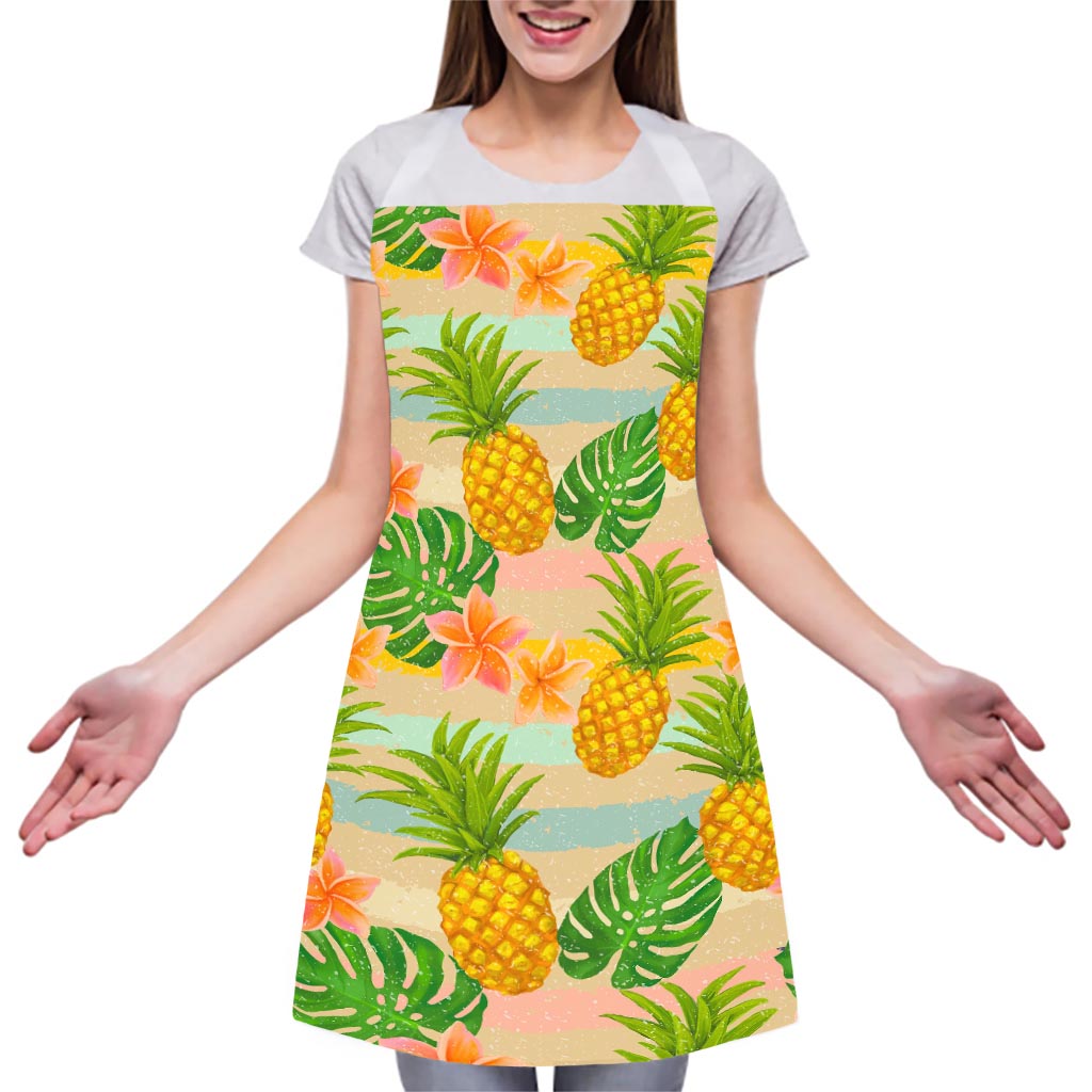 Sand Beach Pineapple Pattern Print Adjustable Apron