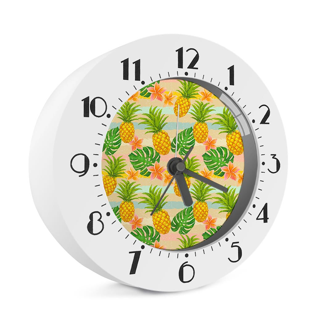 Sand Beach Pineapple Pattern Print Alarm Clock