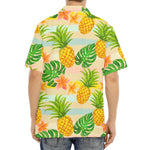 Sand Beach Pineapple Pattern Print Aloha Shirt