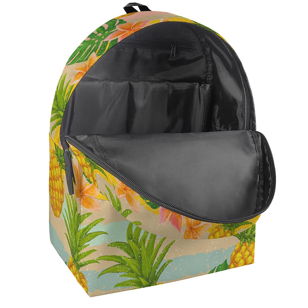 Sand Beach Pineapple Pattern Print Backpack