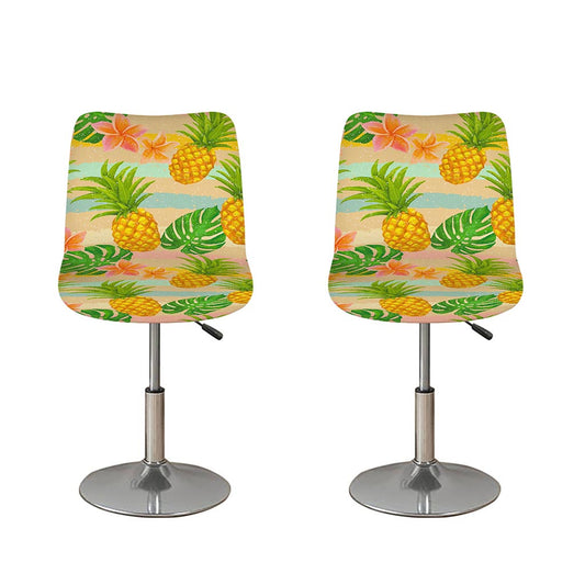 Sand Beach Pineapple Pattern Print Bar Stool Covers