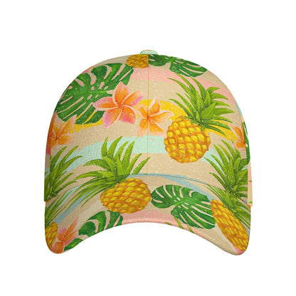 Sand Beach Pineapple Pattern Print Baseball Cap