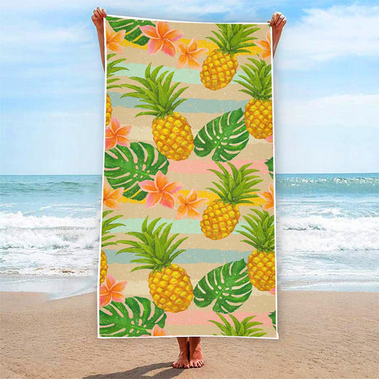 Sand Beach Pineapple Pattern Print Beach Towel
