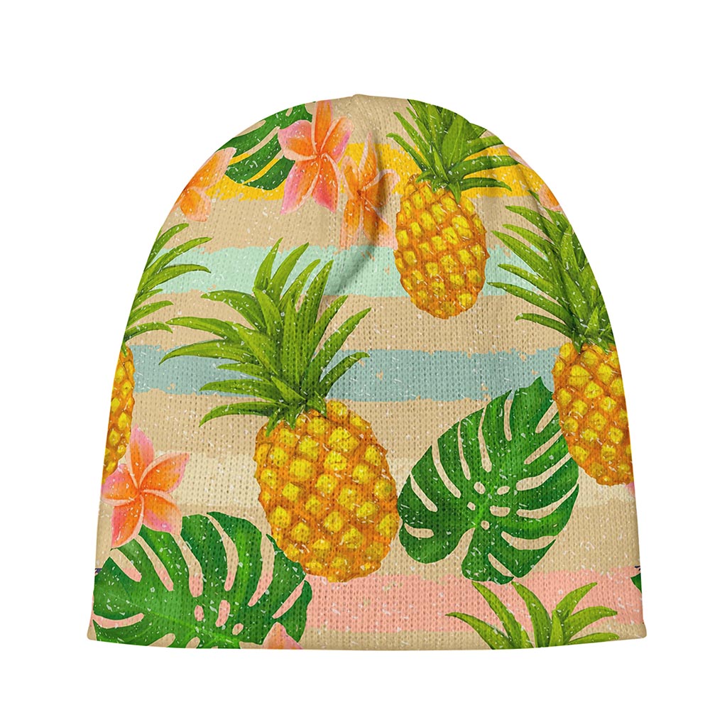 Sand Beach Pineapple Pattern Print Beanie