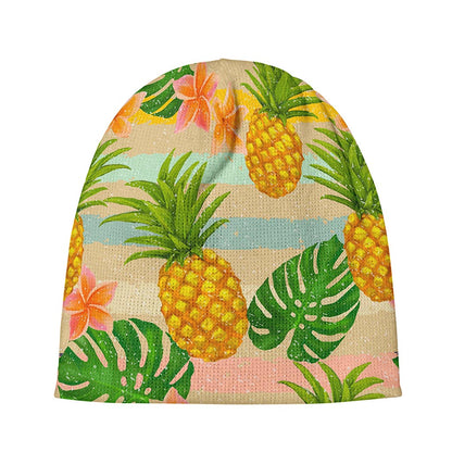 Sand Beach Pineapple Pattern Print Beanie