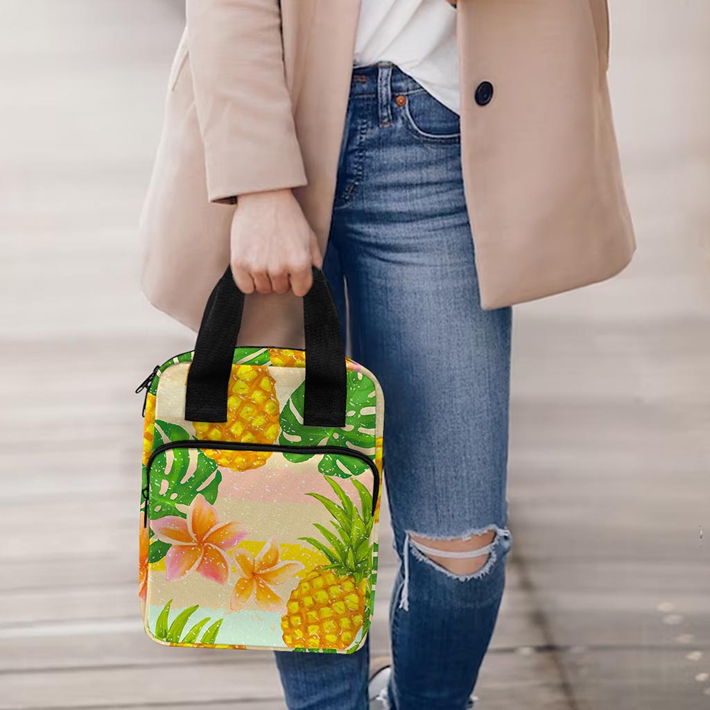 Sand Beach Pineapple Pattern Print Bible Tote Bag