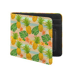 Sand Beach Pineapple Pattern Print Bifold Wallet