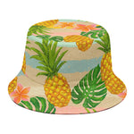 Sand Beach Pineapple Pattern Print Bucket Hat