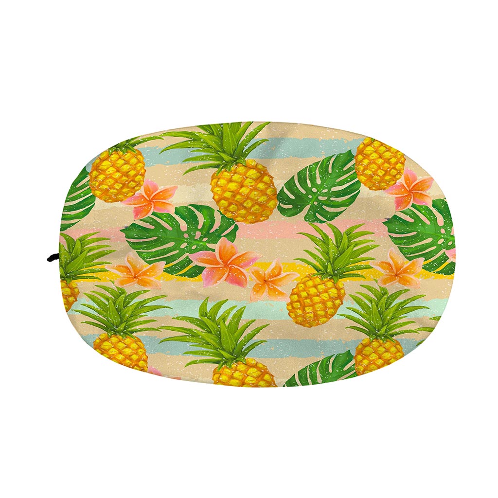 Sand Beach Pineapple Pattern Print Car Side Mirror Covers