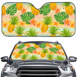 Sand Beach Pineapple Pattern Print Car Windshield Sun Shade