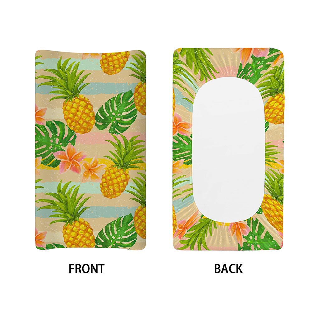 Sand Beach Pineapple Pattern Print Changing Pad Cover