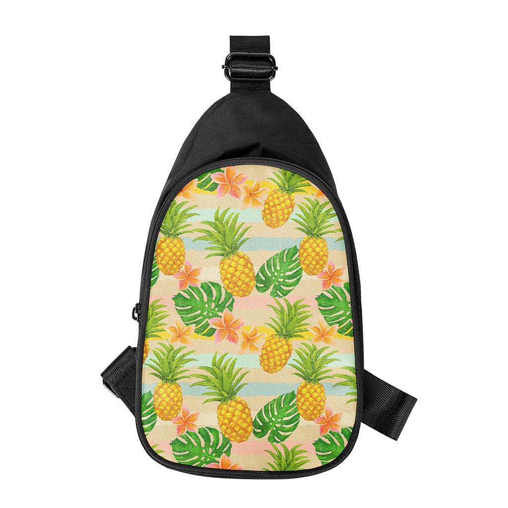 Sand Beach Pineapple Pattern Print Chest Bag