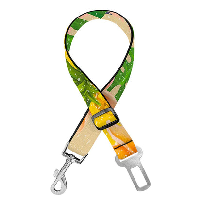 Sand Beach Pineapple Pattern Print Dog Seat Belt