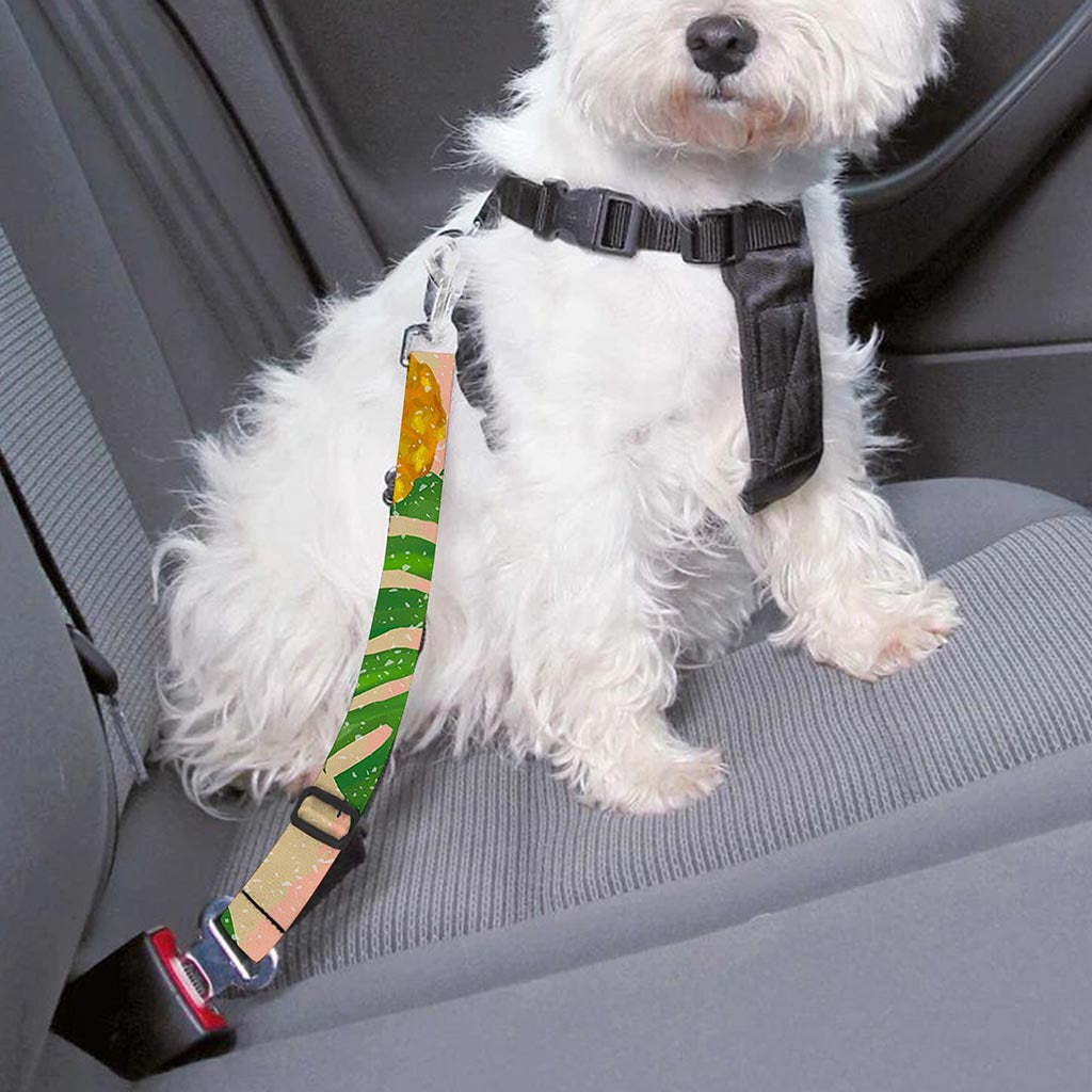Sand Beach Pineapple Pattern Print Dog Seat Belt
