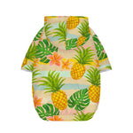 Sand Beach Pineapple Pattern Print Dog Zip Up Hoodie
