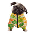 Sand Beach Pineapple Pattern Print Dog Zip Up Jacket