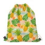 Sand Beach Pineapple Pattern Print Drawstring Bag