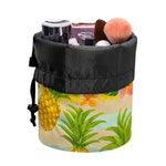 Sand Beach Pineapple Pattern Print Drawstring Makeup Bag