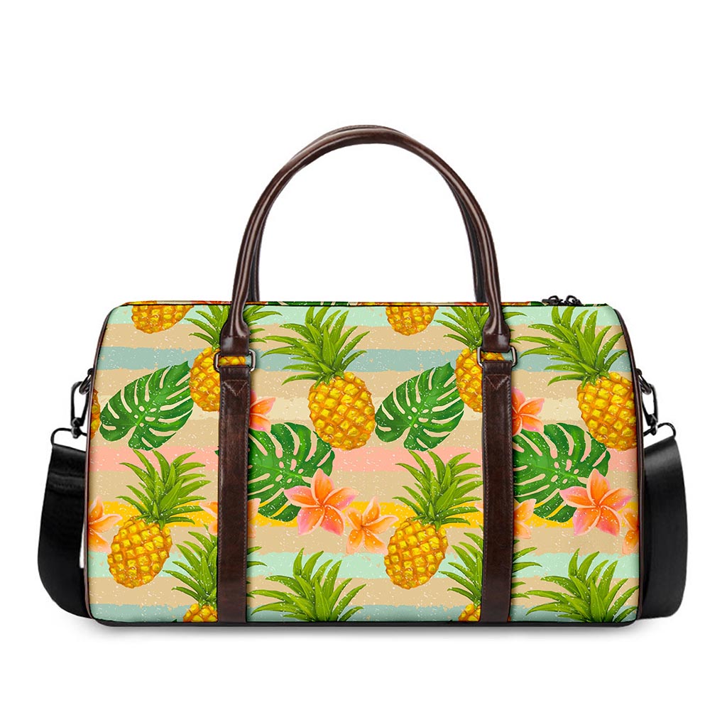 Sand Beach Pineapple Pattern Print Duffle Bag