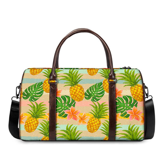 Sand Beach Pineapple Pattern Print Duffle Bag