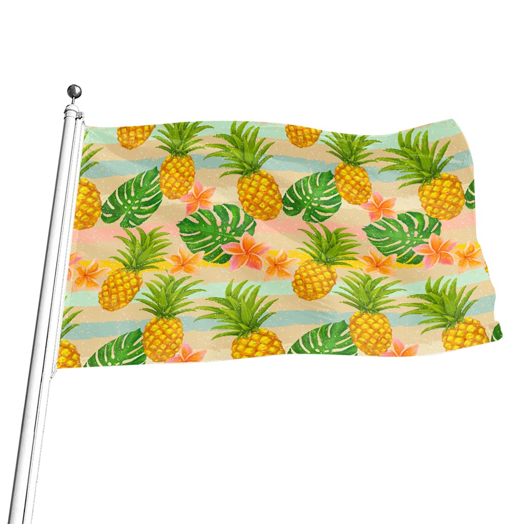 Sand Beach Pineapple Pattern Print Flag