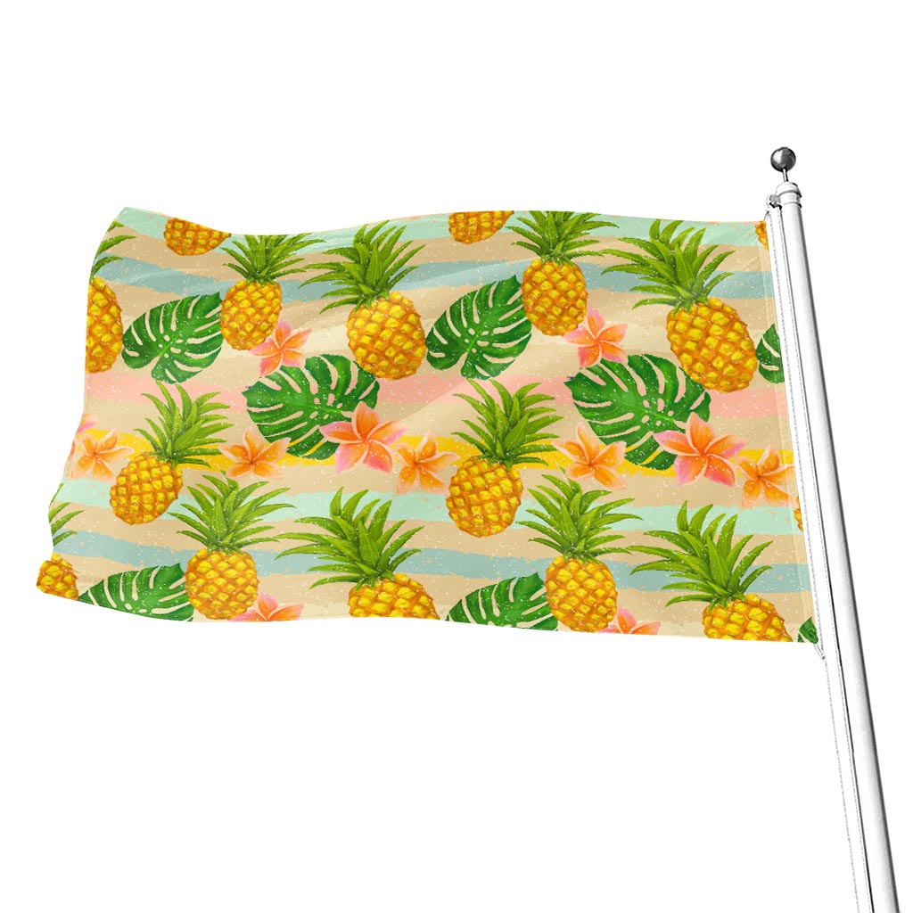 Sand Beach Pineapple Pattern Print Flag