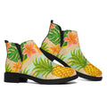 Sand Beach Pineapple Pattern Print Flat Ankle Boots