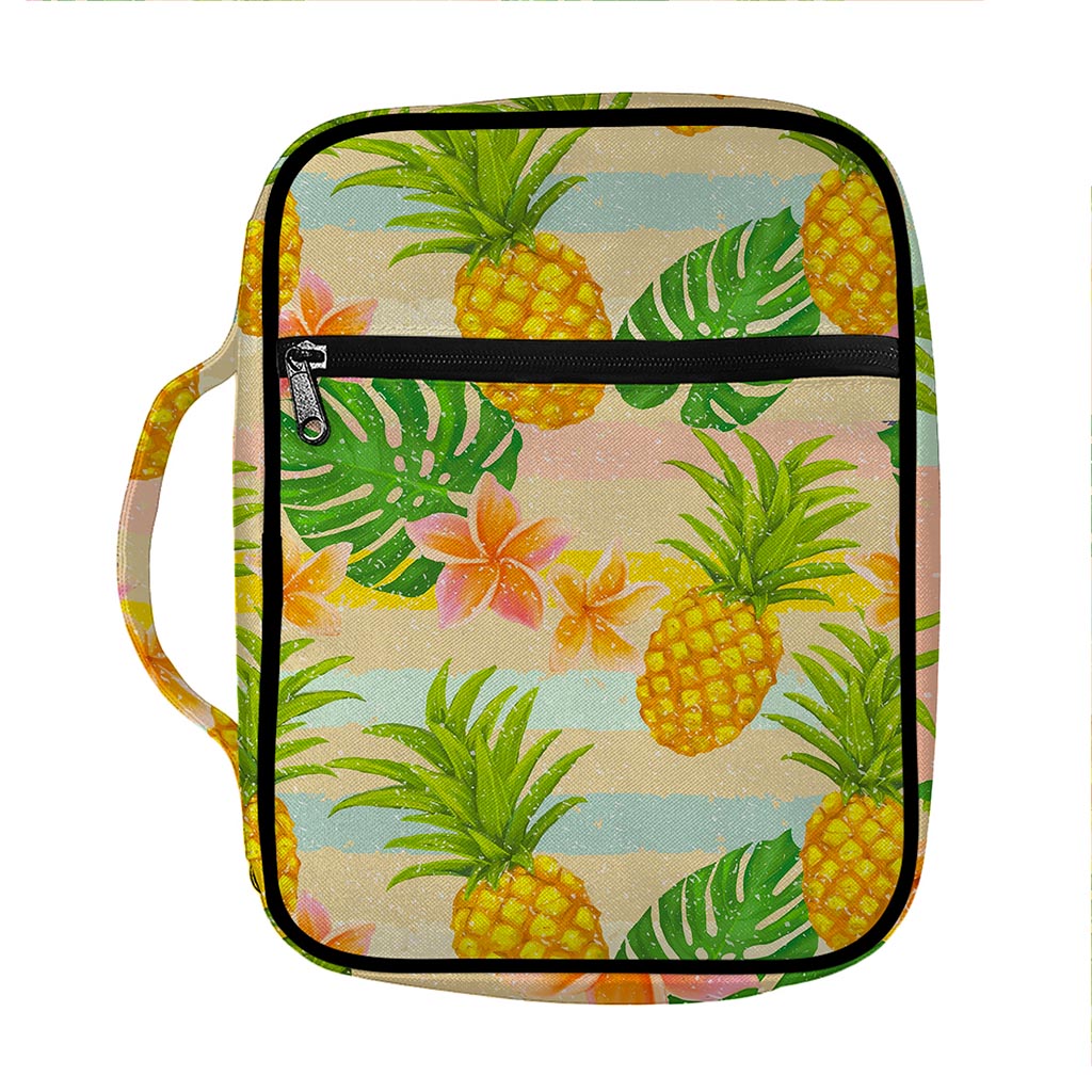Sand Beach Pineapple Pattern Print Front Pocket Bible Bag