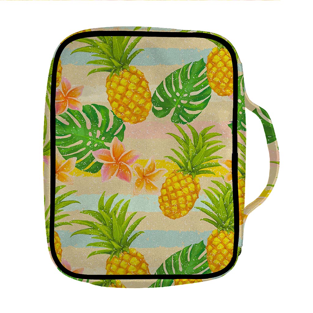 Sand Beach Pineapple Pattern Print Front Pocket Bible Bag
