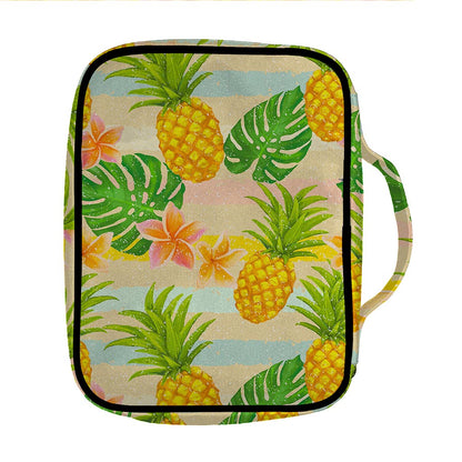 Sand Beach Pineapple Pattern Print Front Pocket Bible Bag